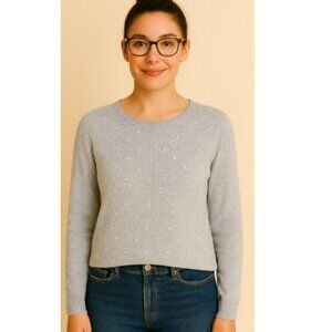 Benedetta B. Gray sweater with white polka dots- M